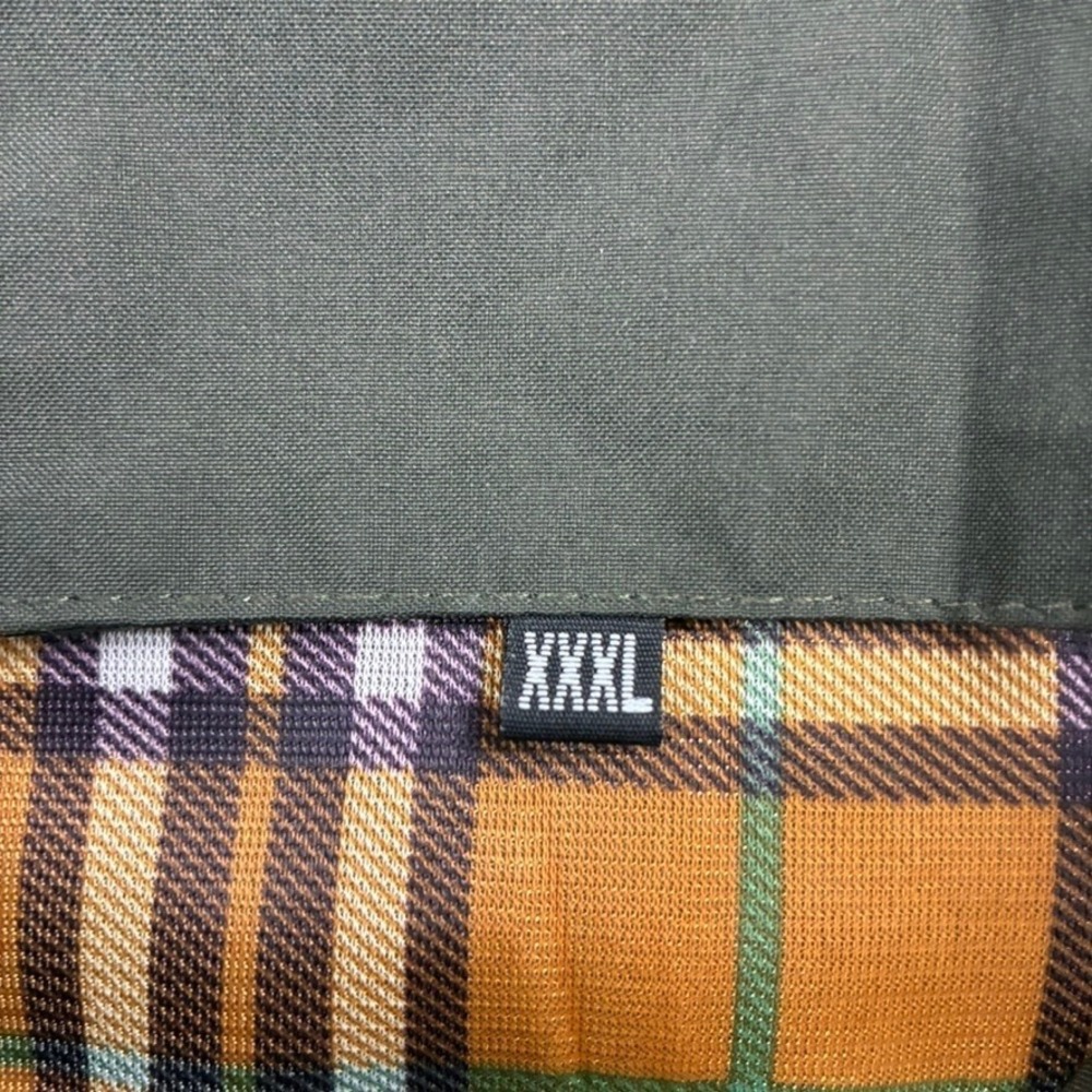 Loveoilife LDTNOR Olive Green Hooded Field Jacket Plaid Lining XXL Reflective - Picture 5 of 16